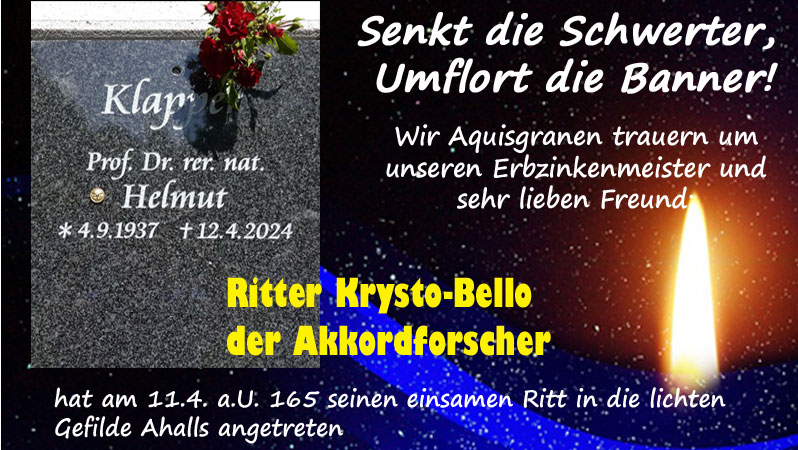 Du betrachtest gerade Trauer um Ritter Krysto-Bello